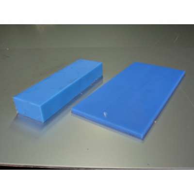 4x8 1" thick clear blue plastic sheet for steel machinery